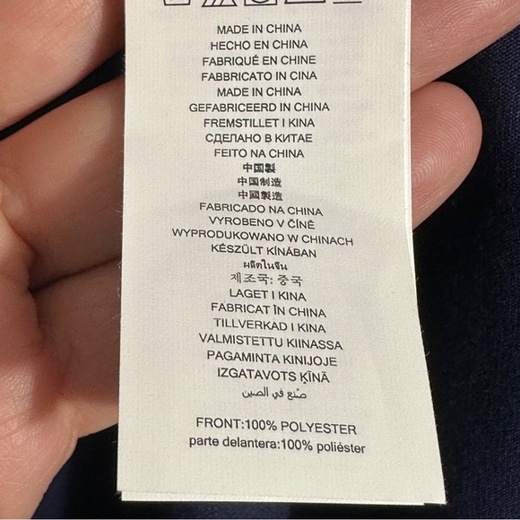 Michael Kors size L navy blue v-neck pullover tunic top, layered chiffon, flowy - Picture 5 of 12